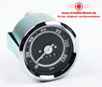 Tachometer 0-120 Km/h mit Beleuchtung  Germany